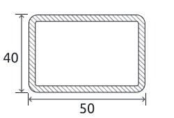 Профильная прямоугольная труба 50x40x4,5 мм 09Г2С ГОСТ 30245-2003 горячекатаная купить в Минске